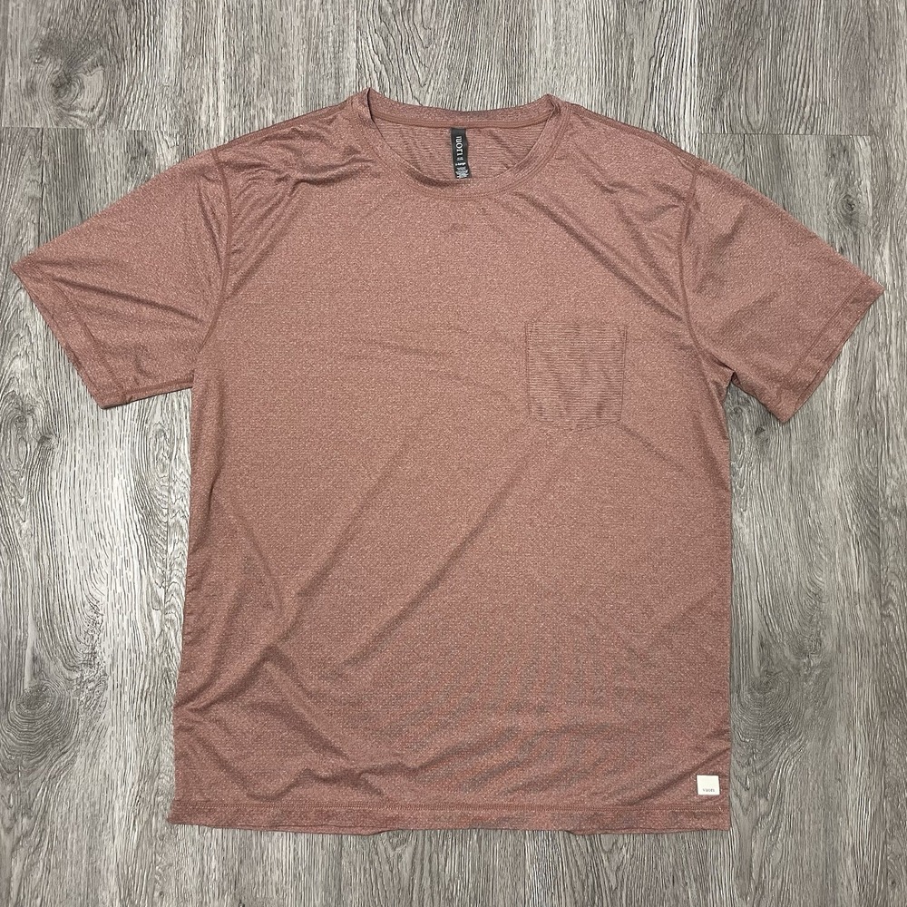 Vuori Shirt Mens X-Large Red Tradewind Performance Tee 2.0 T-shirt Tee Golf Hike